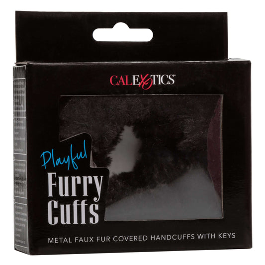 Playful Furry Cuffs - Black | 716770099273 | Available at EroticWarehouse.com