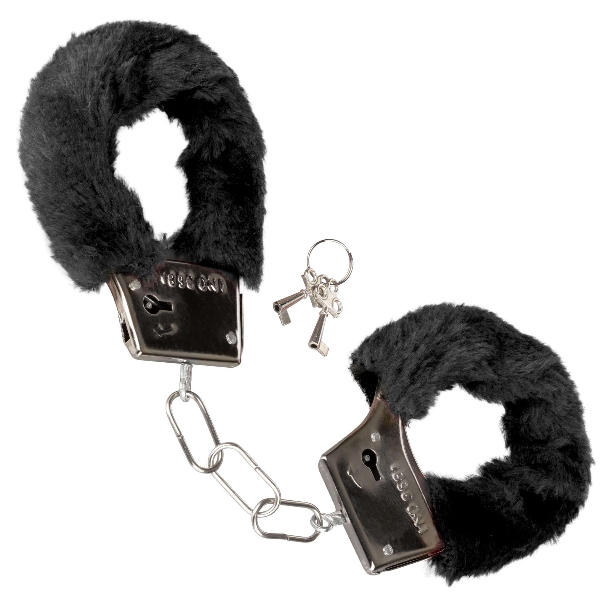 Playful Furry Cuffs - Black | 716770099273 | Available at EroticWarehouse.com