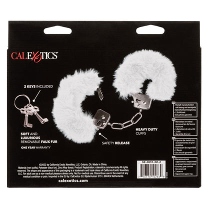 Ultra Fluffy Furry Cuffs - White | 716770102669 | Available at EroticWarehouse.com