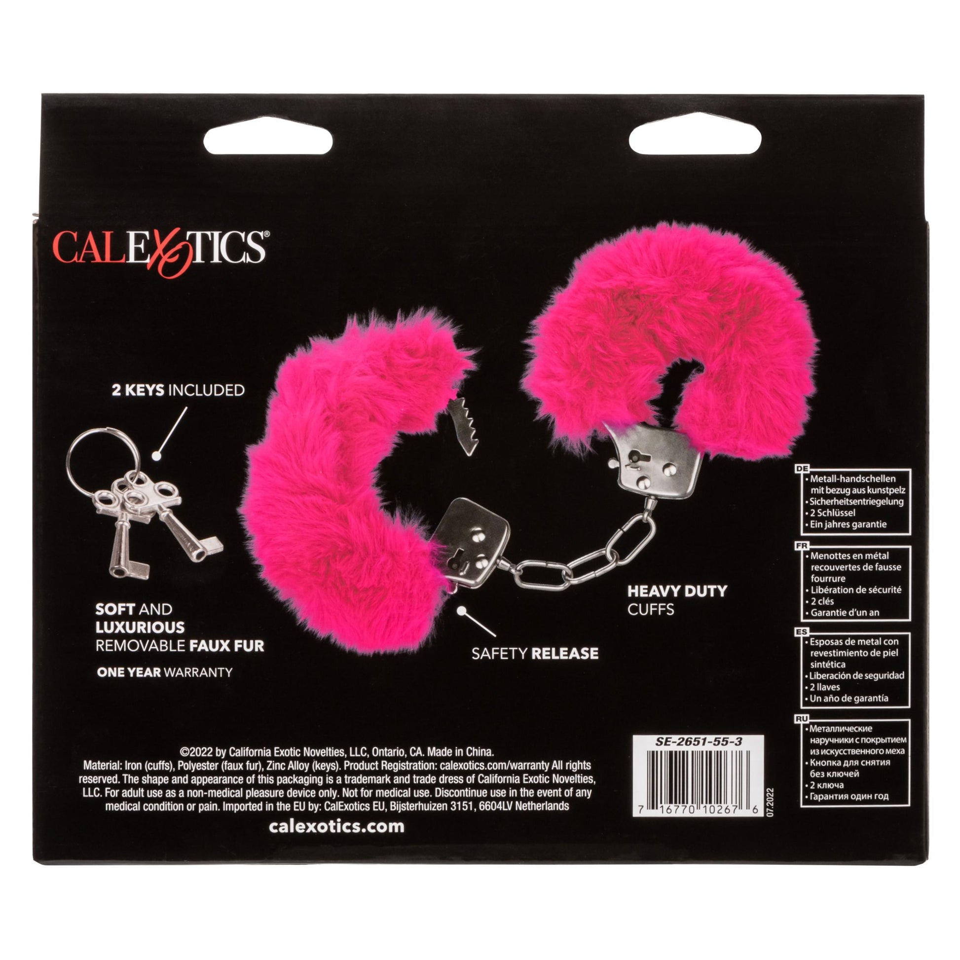 Ultra Fluffy Furry Cuffs - Pink | 716770102676 | Available at EroticWarehouse.com