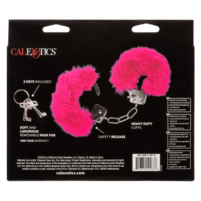 Ultra Fluffy Furry Cuffs - Pink | 716770102676 | Available at EroticWarehouse.com
