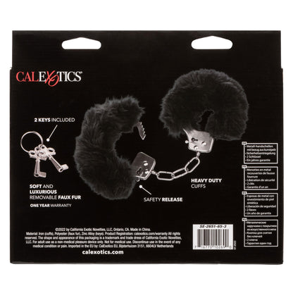 Ultra Fluffy Furry Cuffs - Black | 716770102690 | Available at EroticWarehouse.com