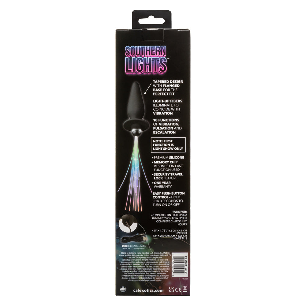 Southern Lights - Vibrating Light Up Anal Probe - Black | 716770109422 | Available at EroticWarehouse.com
