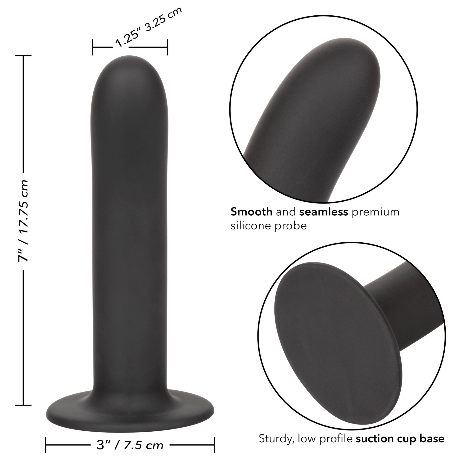 Boundless Smooth - 7 Inch - Black | 716770096159 | Available at EroticWarehouse.com