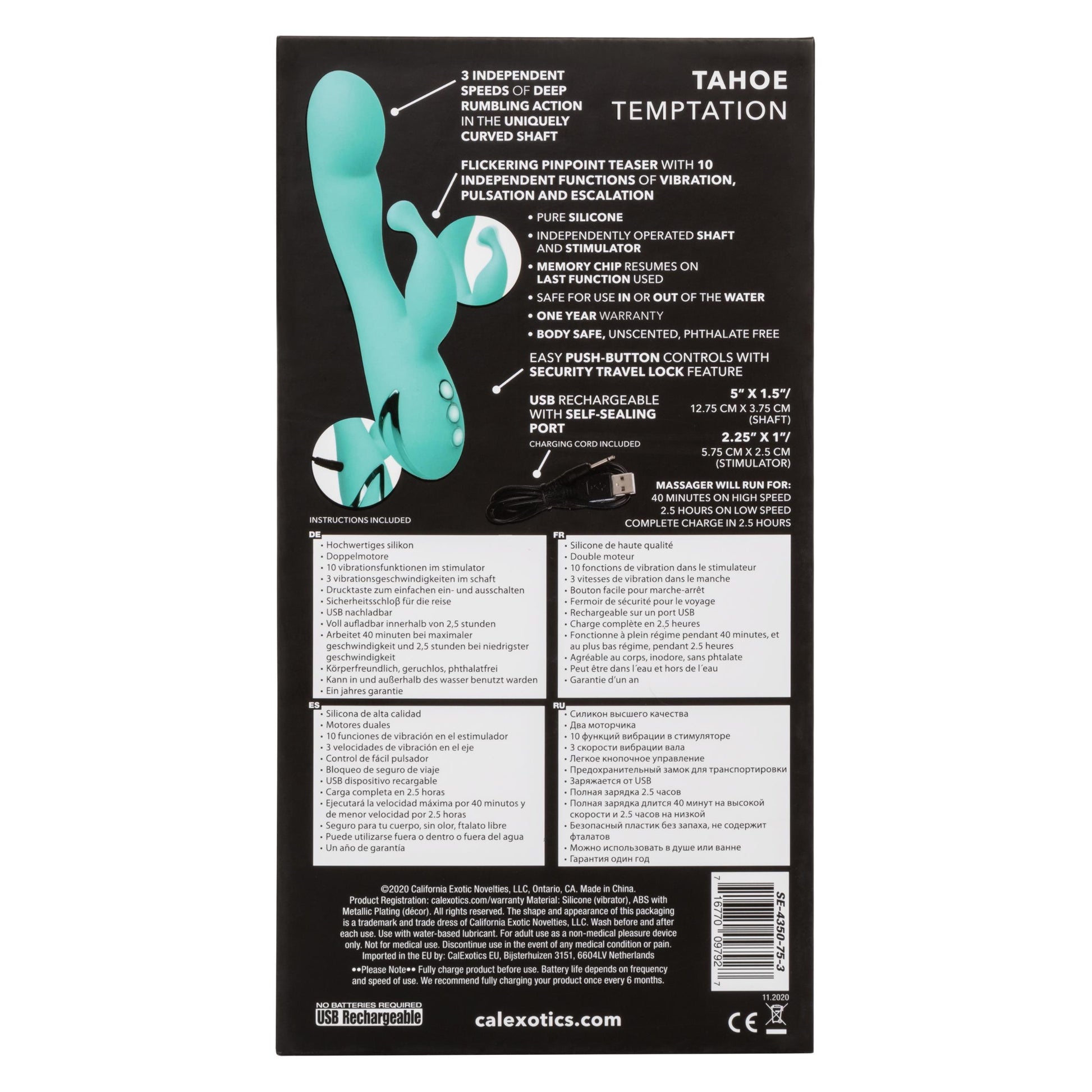 California Dreaming Tahoe Temptation | 716770097927 | Available at EroticWarehouse.com