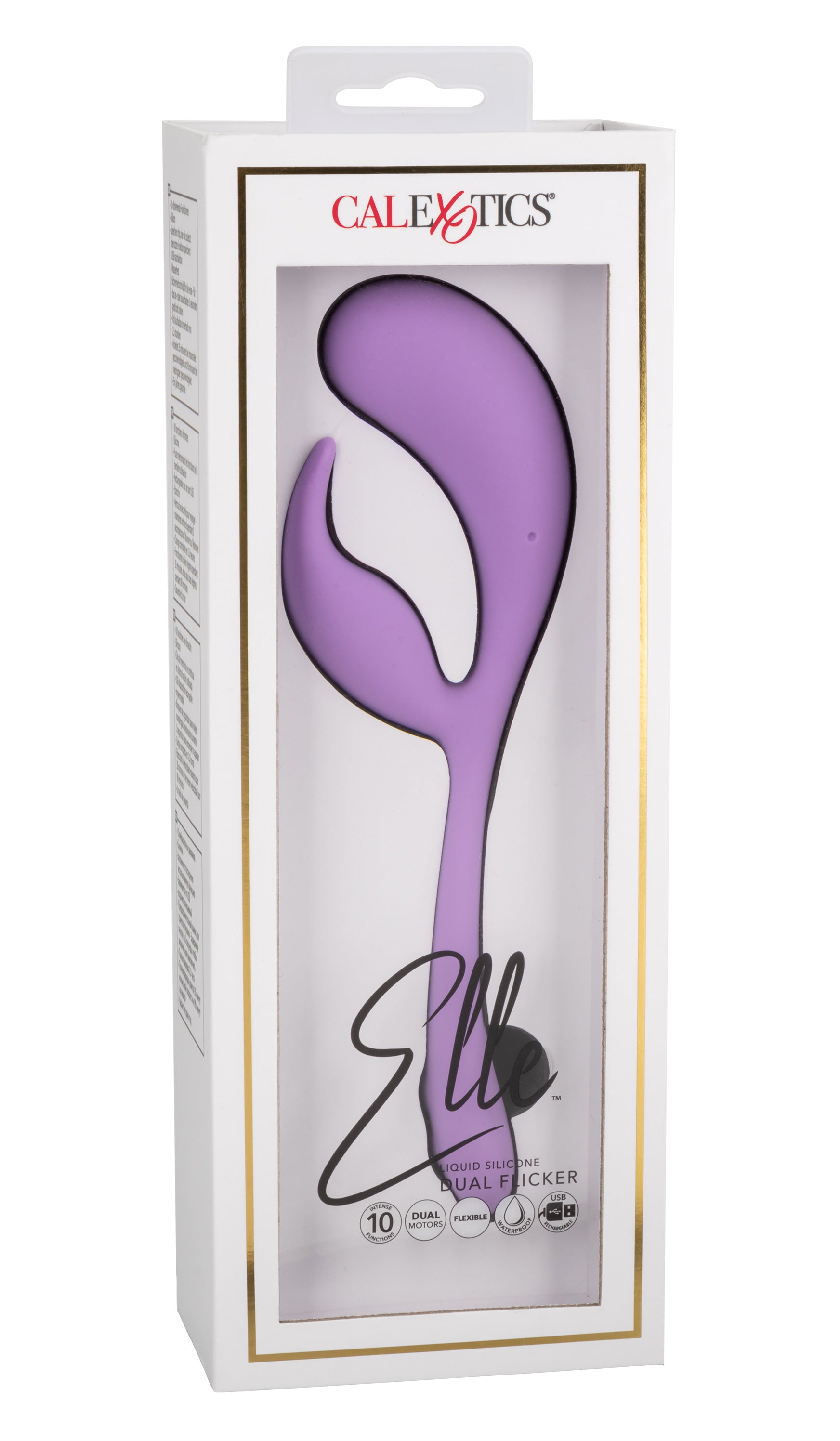 Elle Liquid Silicone Dual Flicker | 716770101907 | Available at EroticWarehouse.com