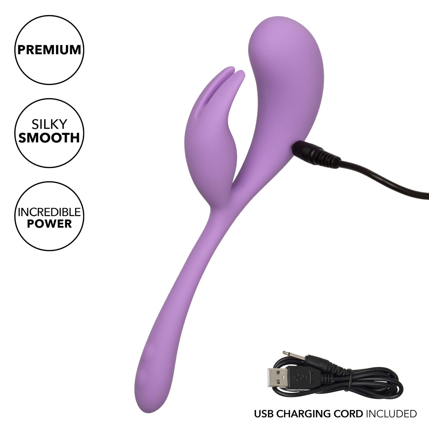 Elle Liquid Silicone Dual Flicker | 716770101907 | Available at EroticWarehouse.com
