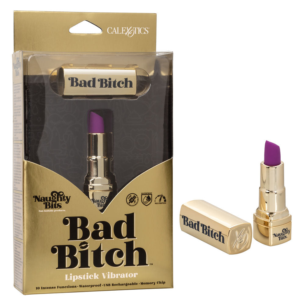 Naughty Bits Bad Bitch Lipstick Vibrator | 716770094292 | Available at EroticWarehouse.com