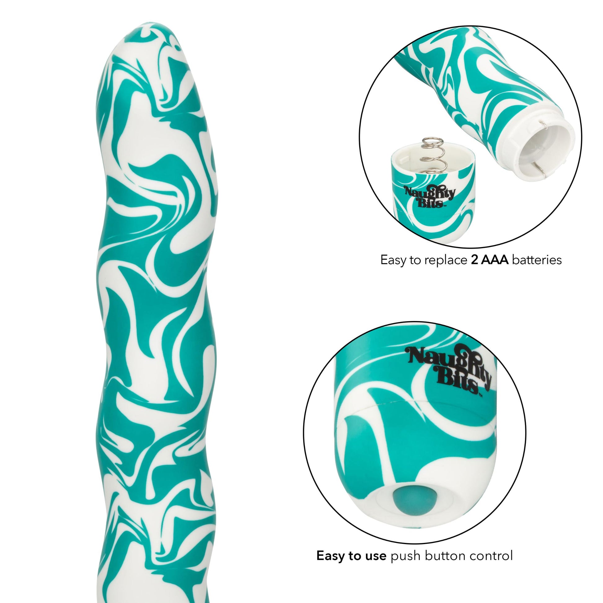 Naughty Bits Squiggle Dick Personal Vibrator | 716770096876 | Available at EroticWarehouse.com