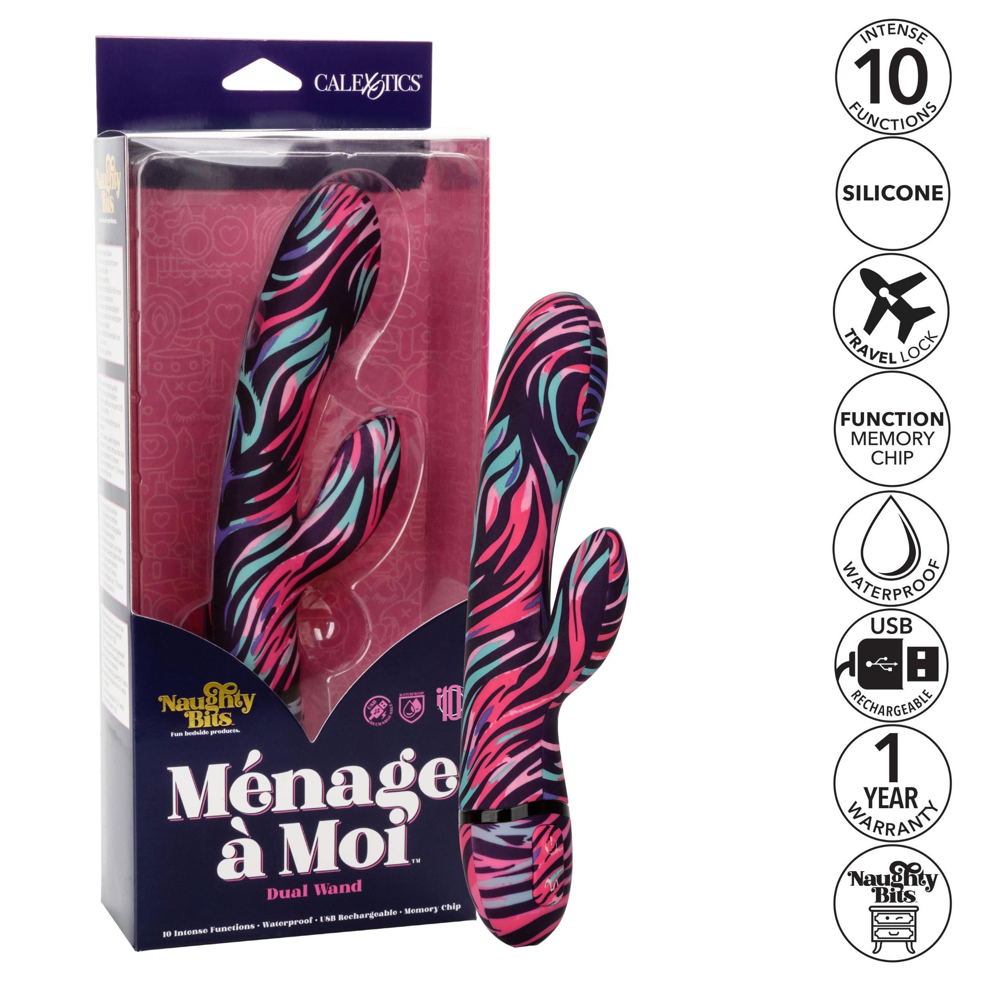 Naughty Bits Menage a Moi Dual Wand | 716770096883 | Available at EroticWarehouse.com