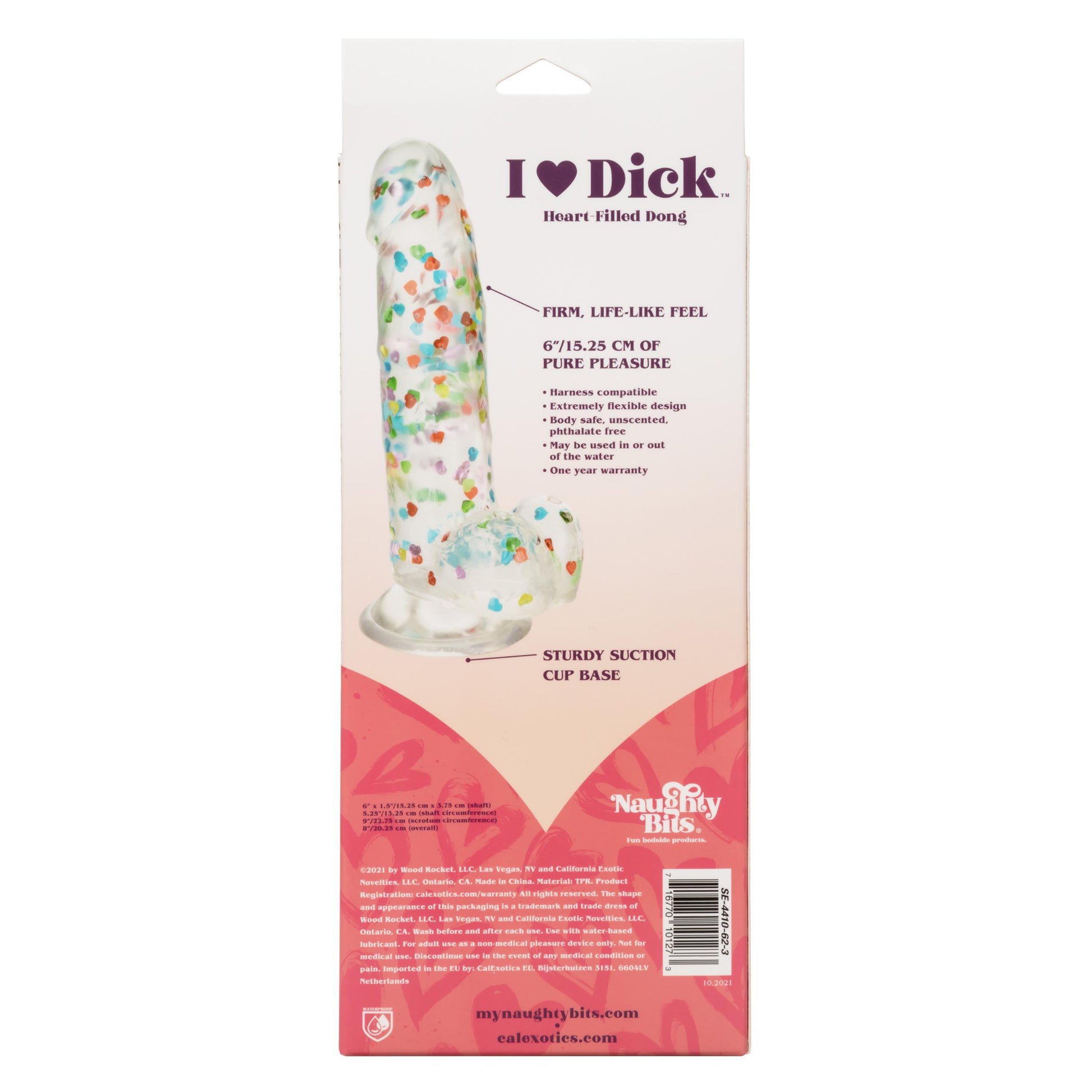 Naughty Bits I Love Dick Heart-Filled Dong | 716770101273 | Available at EroticWarehouse.com