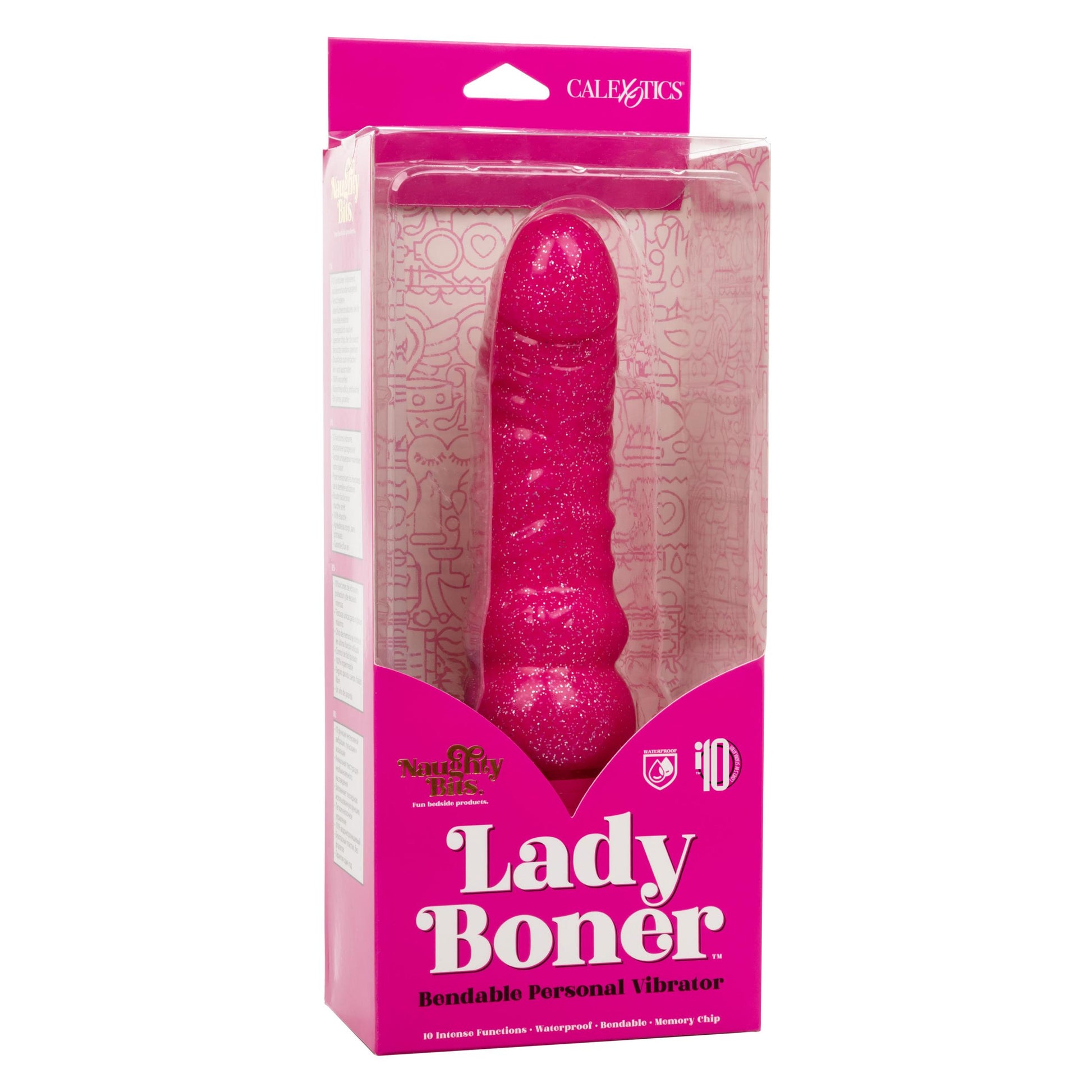 Naughty Bits Lady Boner Bendable Personal Vibrator | 716770096890 | Available at EroticWarehouse.com