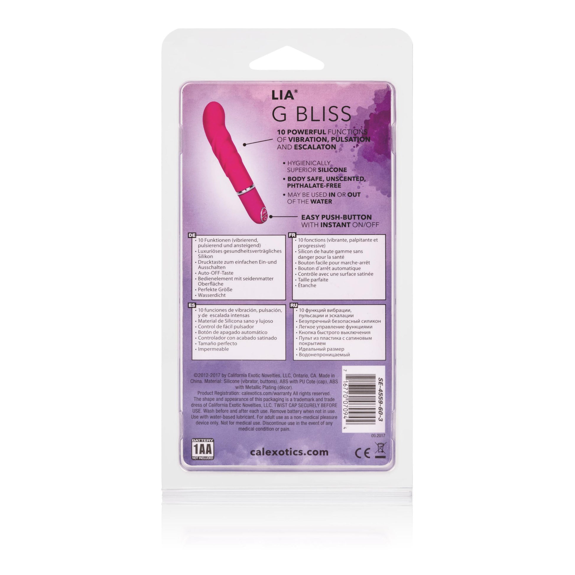 Lia G-Bliss Vibe - Pink | 716770070944 | Available at EroticWarehouse.com