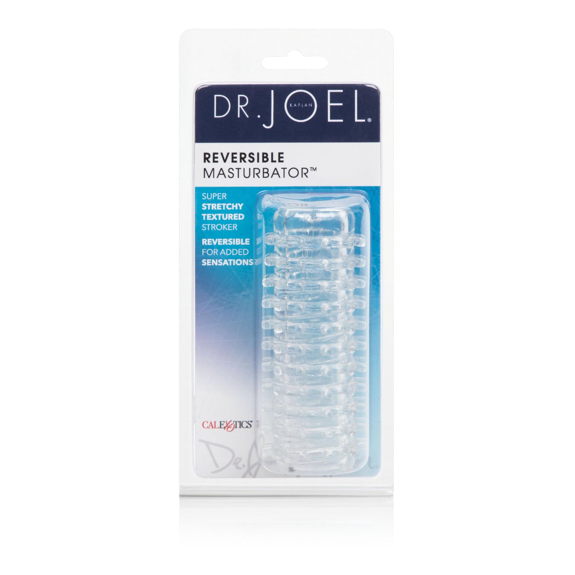 Dr. Joel Kaplan - Reversible Masturbator - Clear | 716770064851 | Available at EroticWarehouse.com