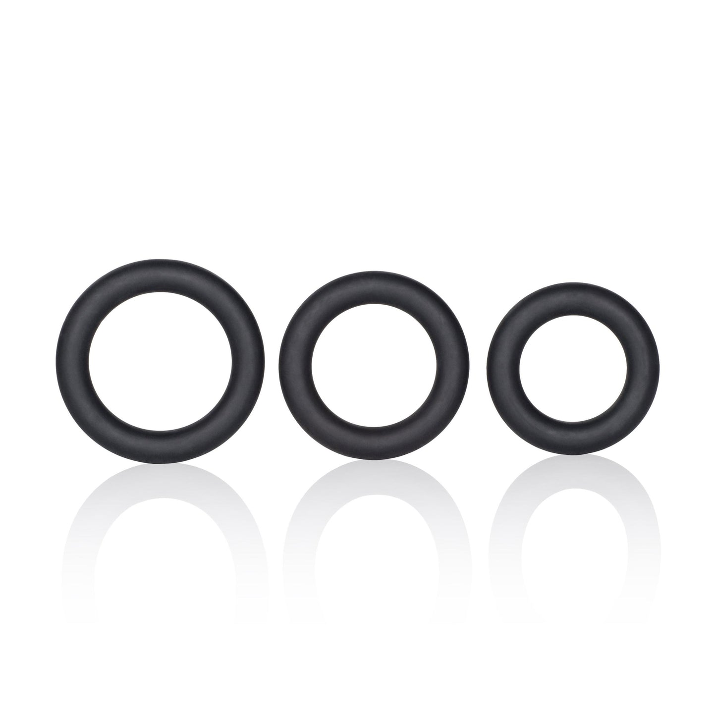 Dr. Joel Kaplan Silicone Support Rings - Black | 716770080103 | Available at EroticWarehouse.com