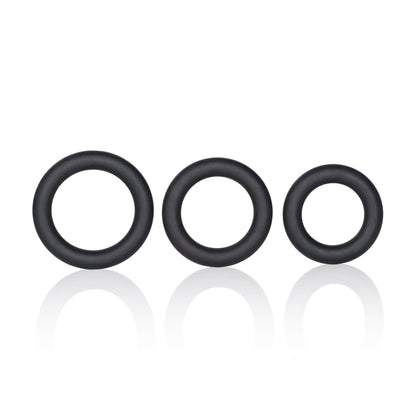 Dr. Joel Kaplan Silicone Support Rings - Black | 716770080103 | Available at EroticWarehouse.com