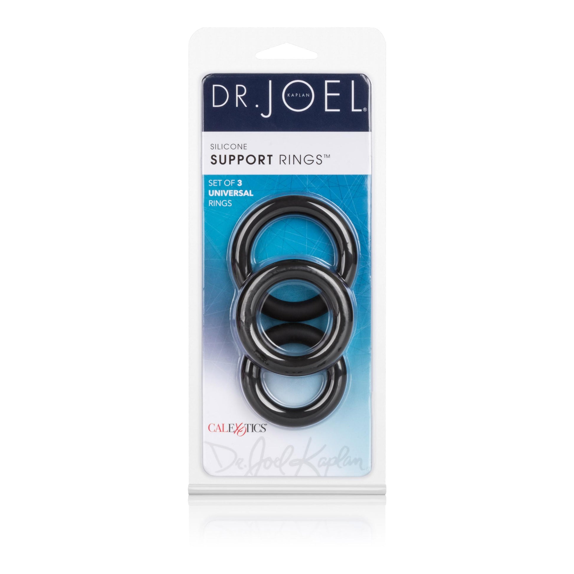 Dr. Joel Kaplan Silicone Support Rings - Black | 716770080103 | Available at EroticWarehouse.com