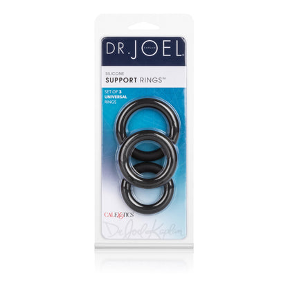 Dr. Joel Kaplan Silicone Support Rings - Black | 716770080103 | Available at EroticWarehouse.com