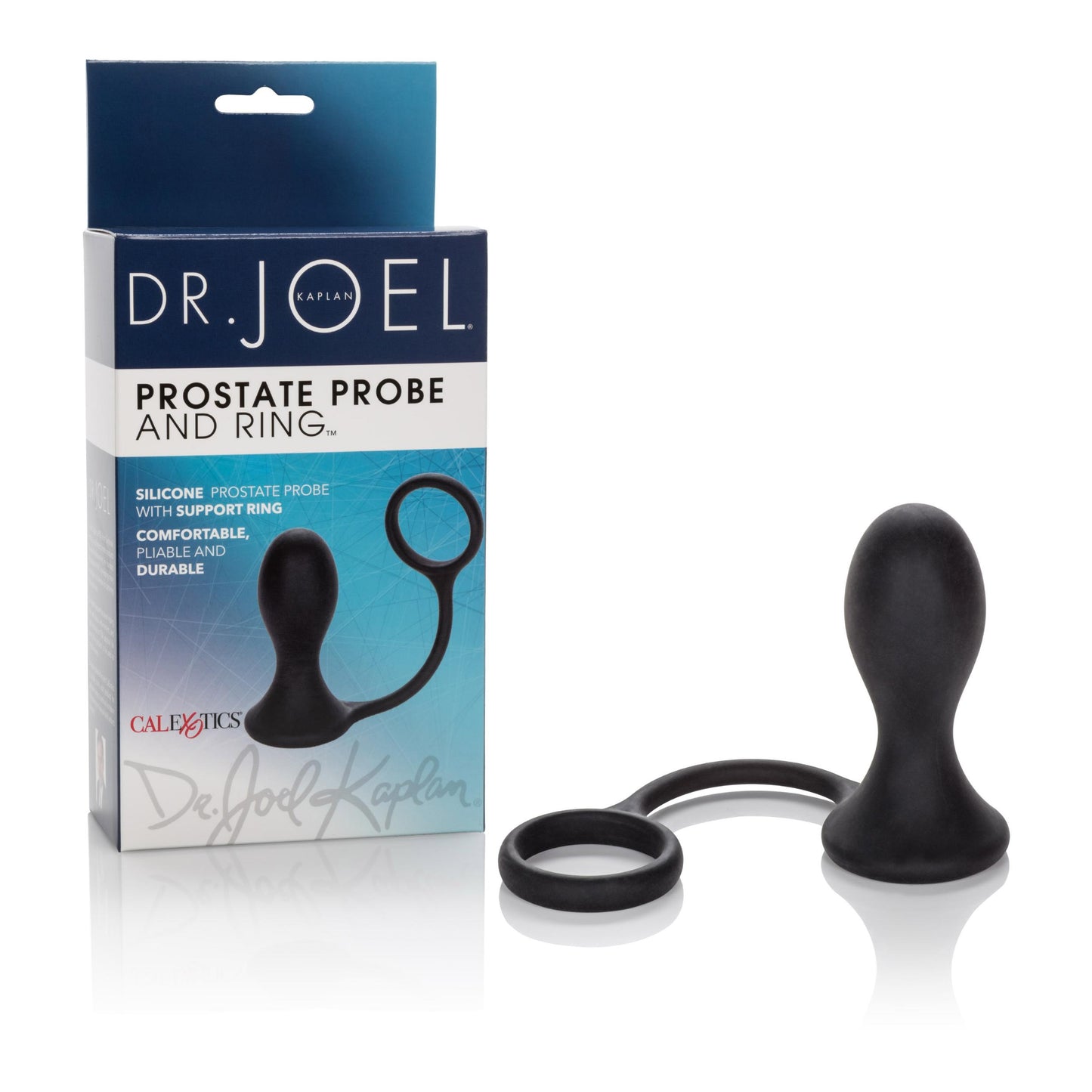 Dr. Joel Kaplan Prostate Probe and Ring - Black | 716770080189 | Available at EroticWarehouse.com