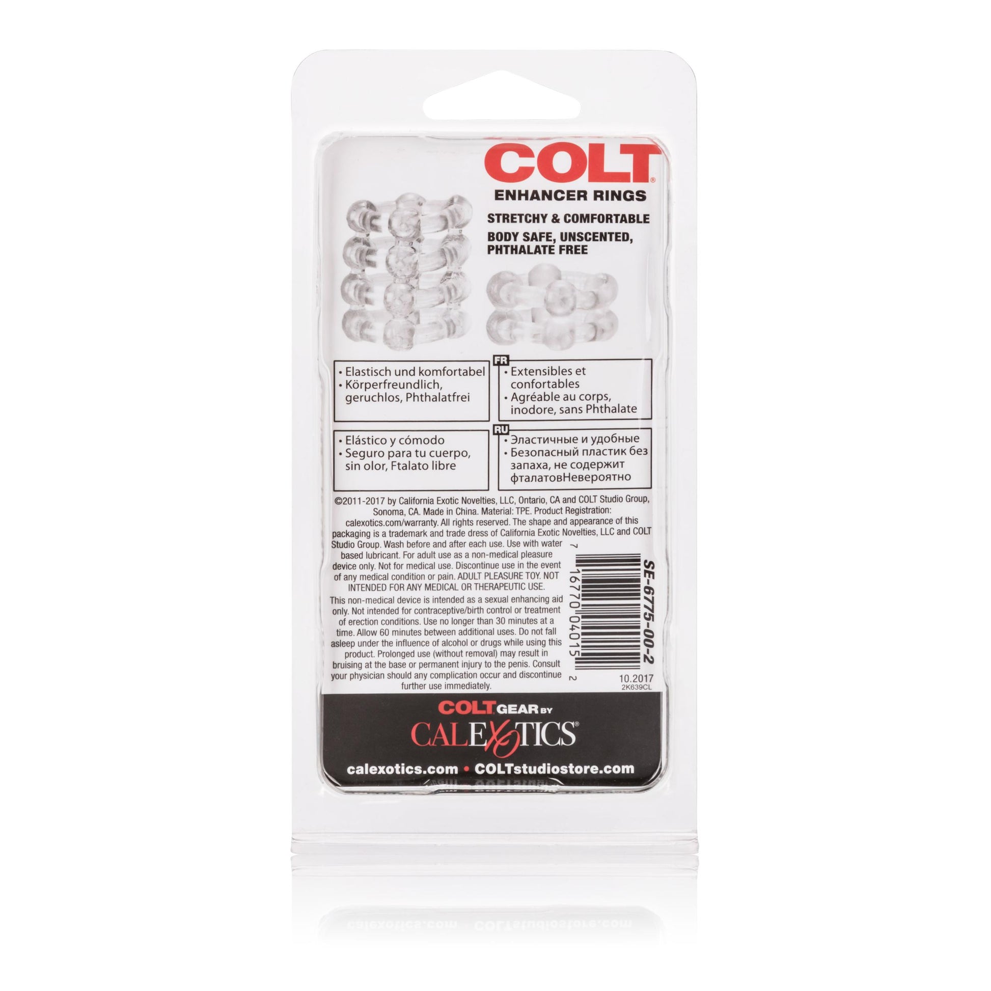 Colt Enhancer Rings - Clear | 716770040152 | Available at EroticWarehouse.com