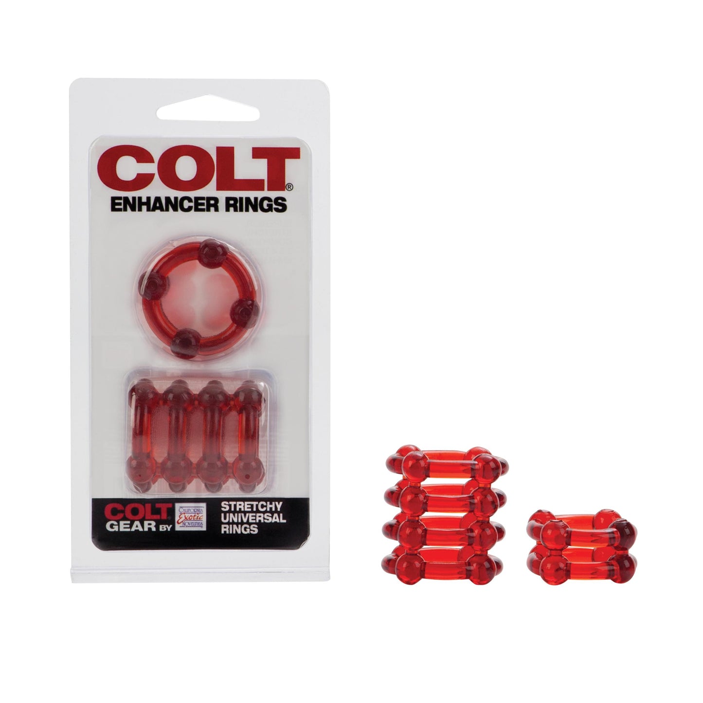 Colt Enhancer Rings - Red | 716770040169 | Available at EroticWarehouse.com