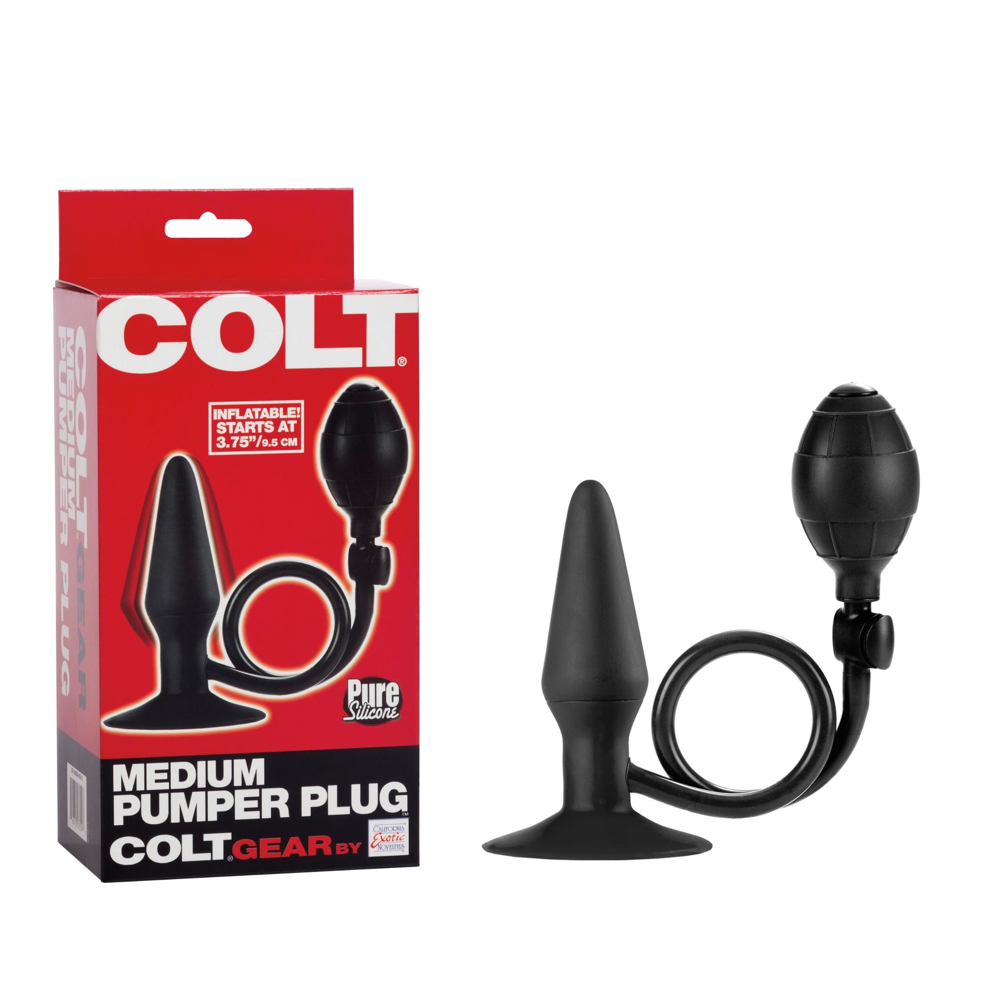 Colt Medium Pumper Plug - Black | 716770075598 | Available at EroticWarehouse.com