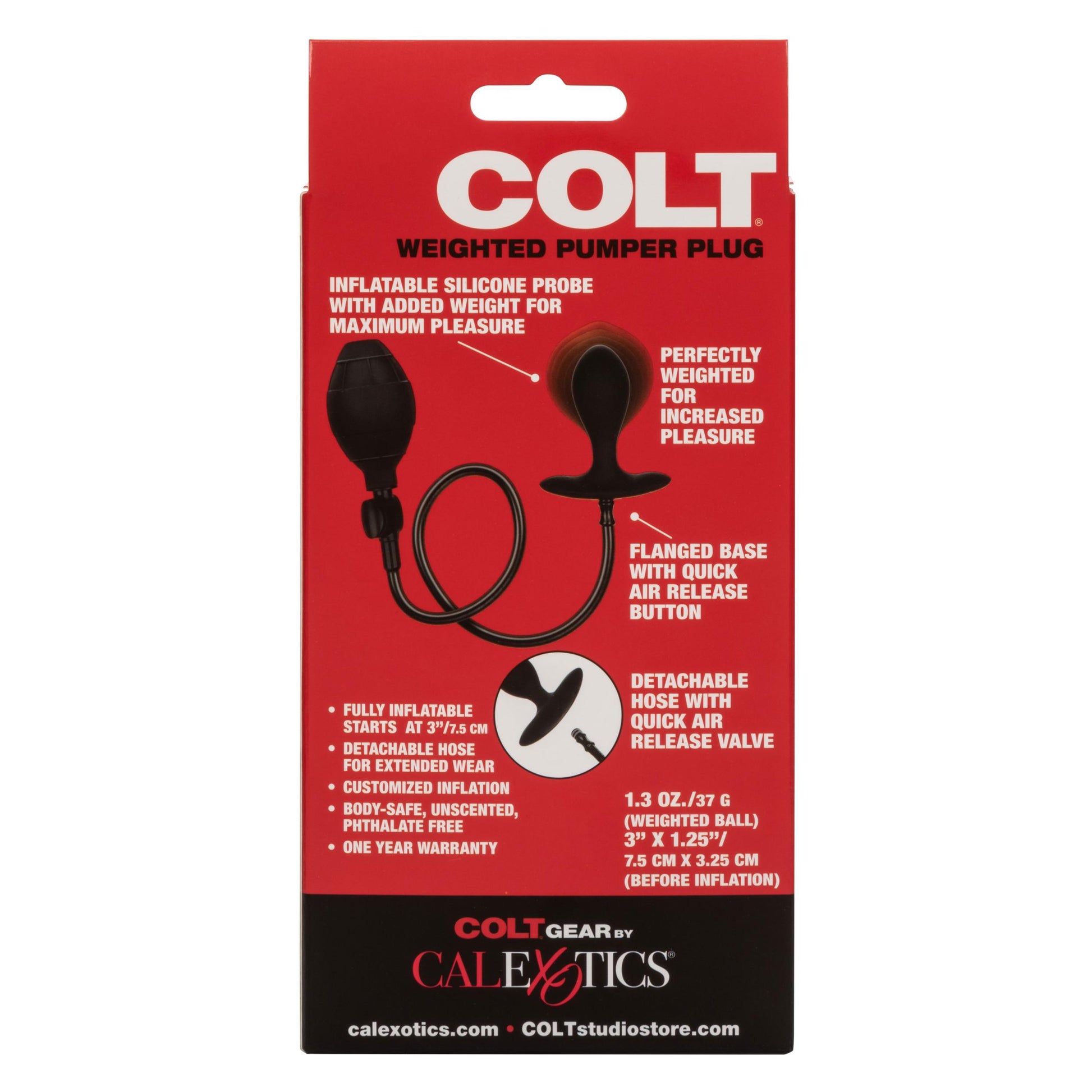 Colt Weighted Pumper Plug | 716770098948 | Available at EroticWarehouse.com