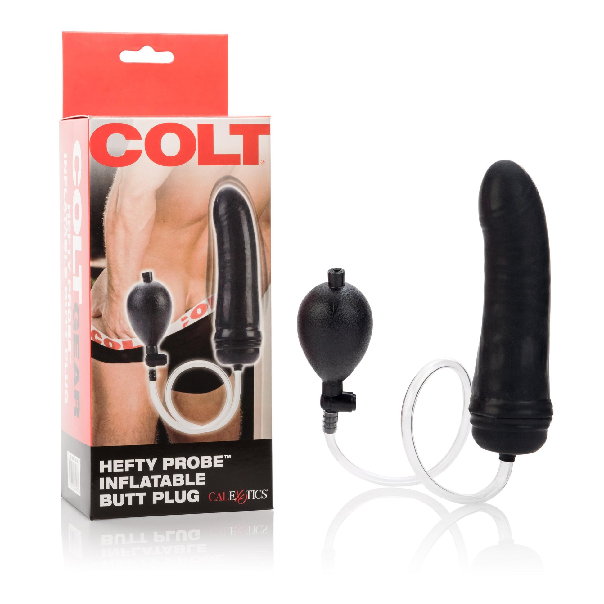 Colt Hefty Probe Inflatable Butt Plug - Black | 716770065438 | Available at EroticWarehouse.com