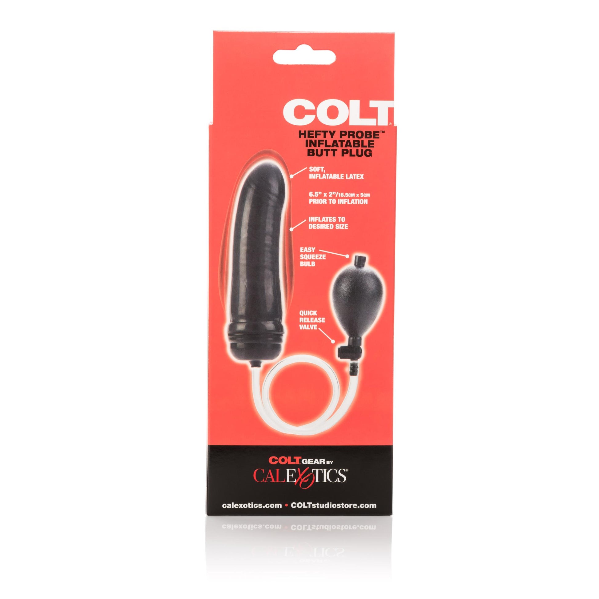 Colt Hefty Probe Inflatable Butt Plug - Black | 716770065438 | Available at EroticWarehouse.com