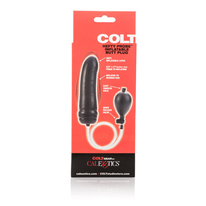 Colt Hefty Probe Inflatable Butt Plug - Black | 716770065438 | Available at EroticWarehouse.com