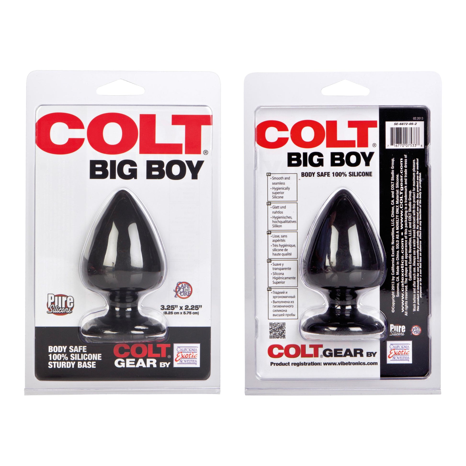 Colt Big Boy Butt Plug - Black | 716770075338 | Available at EroticWarehouse.com