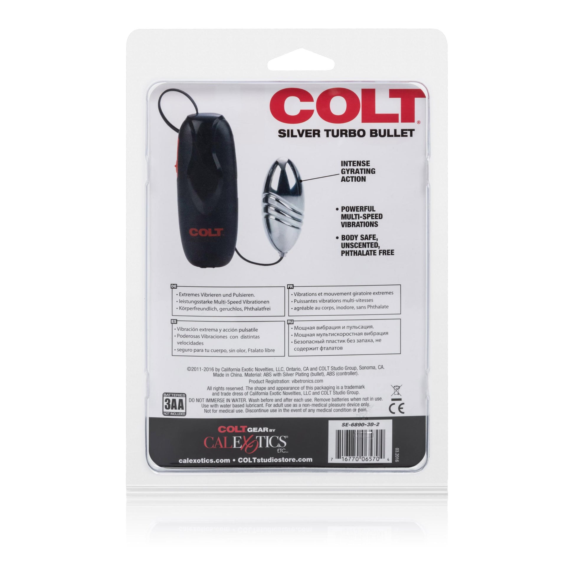 Colt Turbo Bullet - Silver | 716770065704 | Available at EroticWarehouse.com