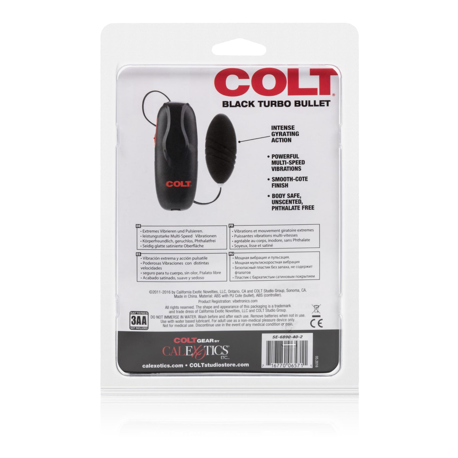 Colt Turbo Bullet - Black | 716770065711 | Available at EroticWarehouse.com