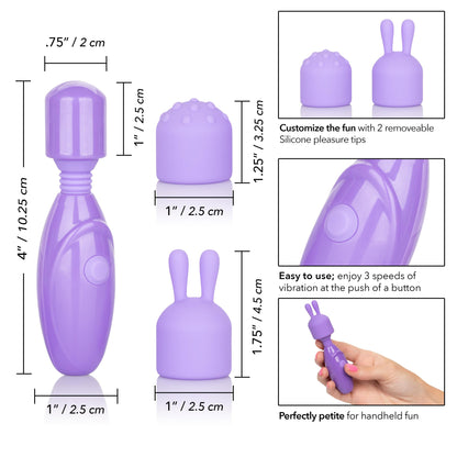 Dr. Laura Berman Olivia Rechargeable Mini Massager With Attachments | 716770091000 | Available at EroticWarehouse.com