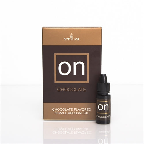 On Chocolate Flavored Arousal Oil - Medium Box - 0.17 Fl. Oz. Box | 855559003367 | Available at EroticWarehouse.com