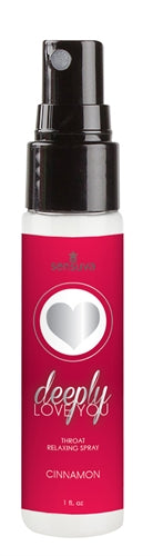 Deeply Love You Throat Relaxing Spray - Cinnamon Roll - 1 Fl. Oz. | 855559007280 | Available at EroticWarehouse.com