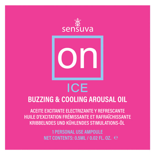On Ice Buzzing & Cooling Female Arousal Oil - 0.01 Oz. Ampoule | 855559007693 | Available at EroticWarehouse.com