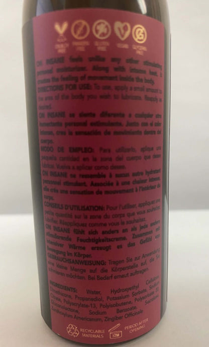 On Insane Ultra-Stimulating Personal Moisturizer - 4oz Cherry Pop | 810002661402 | Available at EroticWarehouse.com