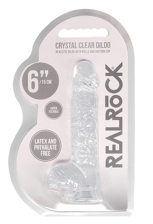 6 Inch Realistic Dildo With Balls - Translucent by Shots 8714273544353 available at EroticWarehouse.com