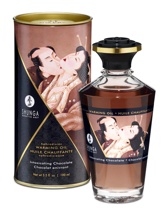 Aphrodisiac Warming Oil - Intoxicating Chocolate | 697309022095 | Available at EroticWarehouse.com