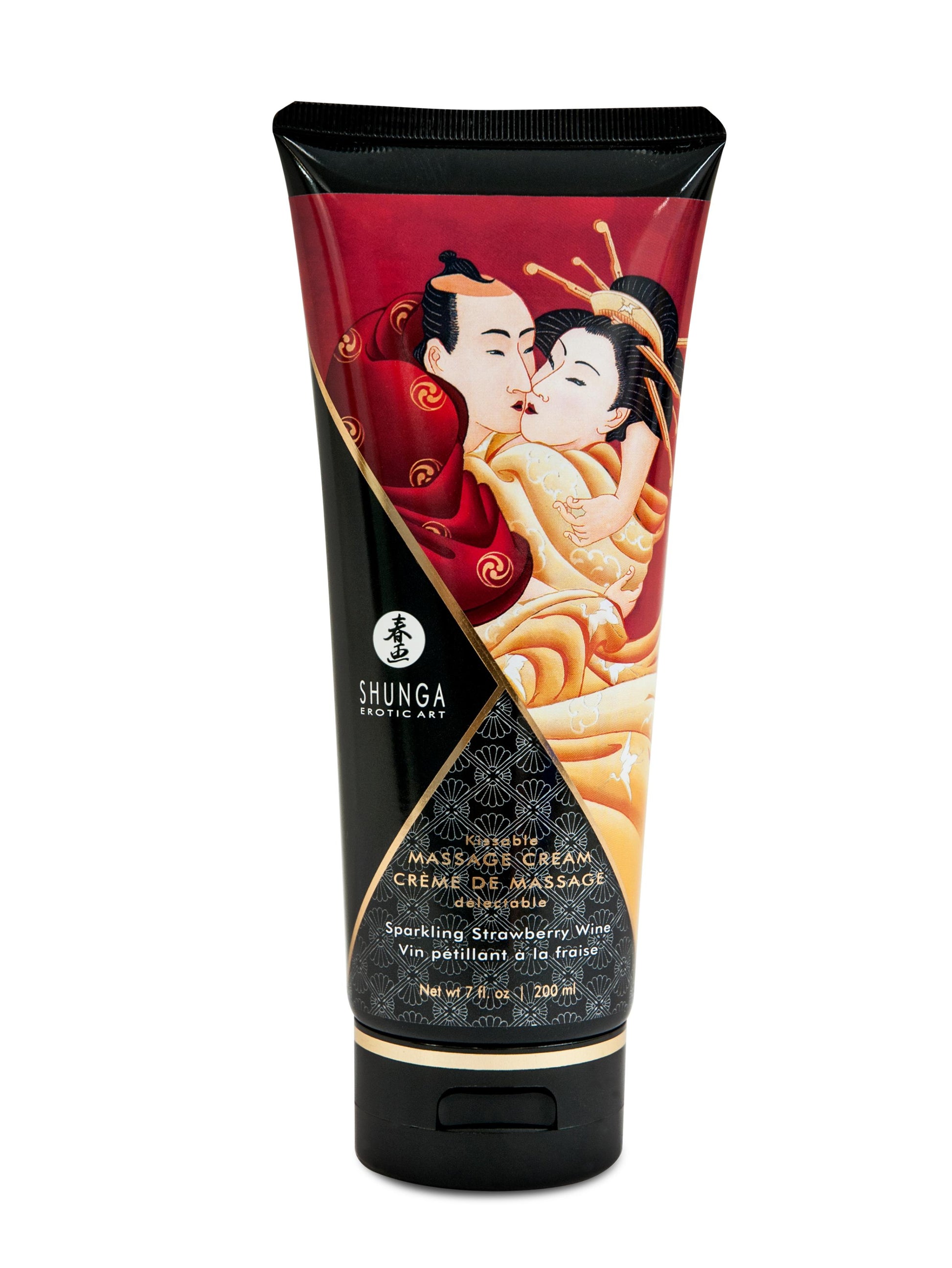Kissable Massage Cream - Sparkling Strawberry Wine - 7 Fl. Oz. / 200 ml | 697309041089 | Available at EroticWarehouse.com