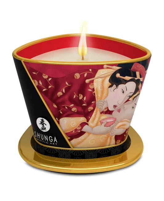Massage Candle - Romance - Sparkling Strawberry Wine - 5.7 Oz. | 697309045087 | Available at EroticWarehouse.com