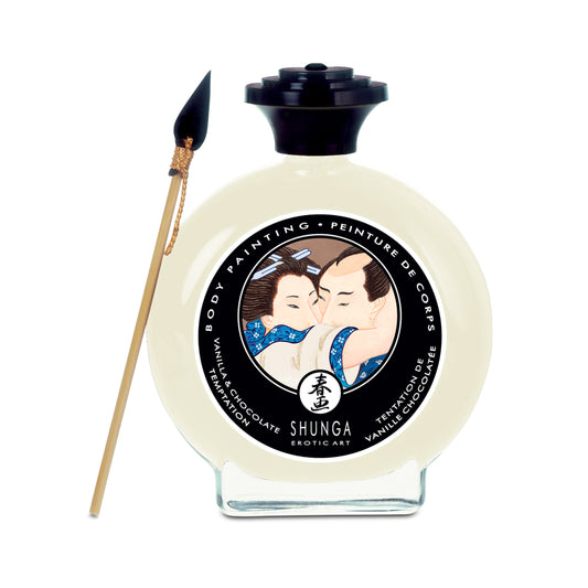 Edible Body Paint - Vanilla & Chocolate Temptation - 3.5 Fl. Oz. / 100 ml | 697309070010 | Available at EroticWarehouse.com