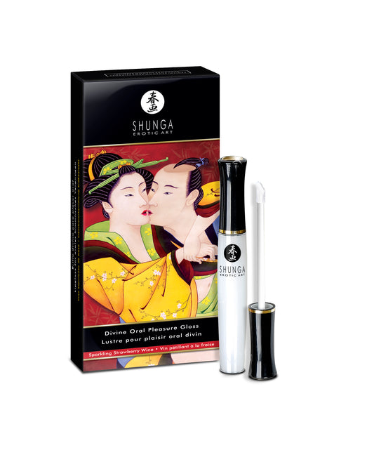 Divine Oral Pleasure Gloss - Sparkling Strawberry Wine - 0.33 Fl. Oz. / 10 ml | 697309079006 | Available at EroticWarehouse.com