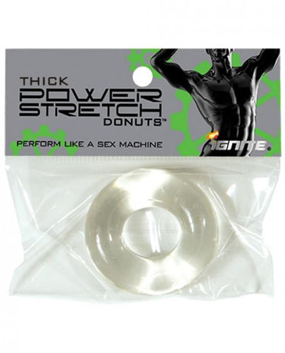 Thick Power Stretch Donuts - Clear | 752875951115 | Available at EroticWarehouse.com