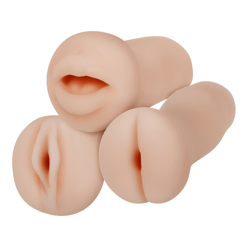 Selopa - Party Pack - Pussy, Ass, Mouth Style Strokers - 3 Pack - Light | 844477023489 | Available at EroticWarehouse.com