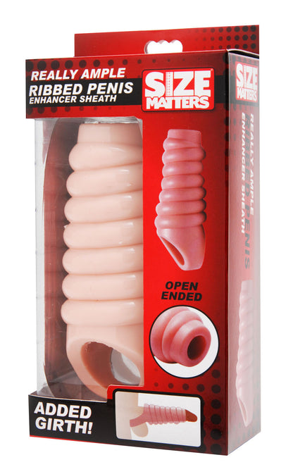 Really Ample Ribbed Penis Enhancer Sheath | 848518020475 | Available at EroticWarehouse.com