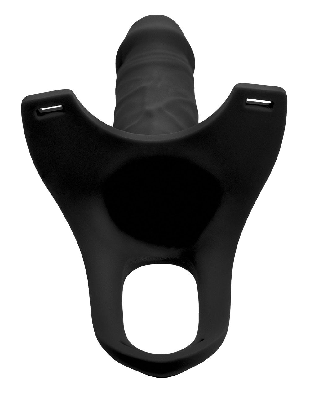 Hollow Silicone Dildo Strap-on - Black | 848518036384 | Available at EroticWarehouse.com