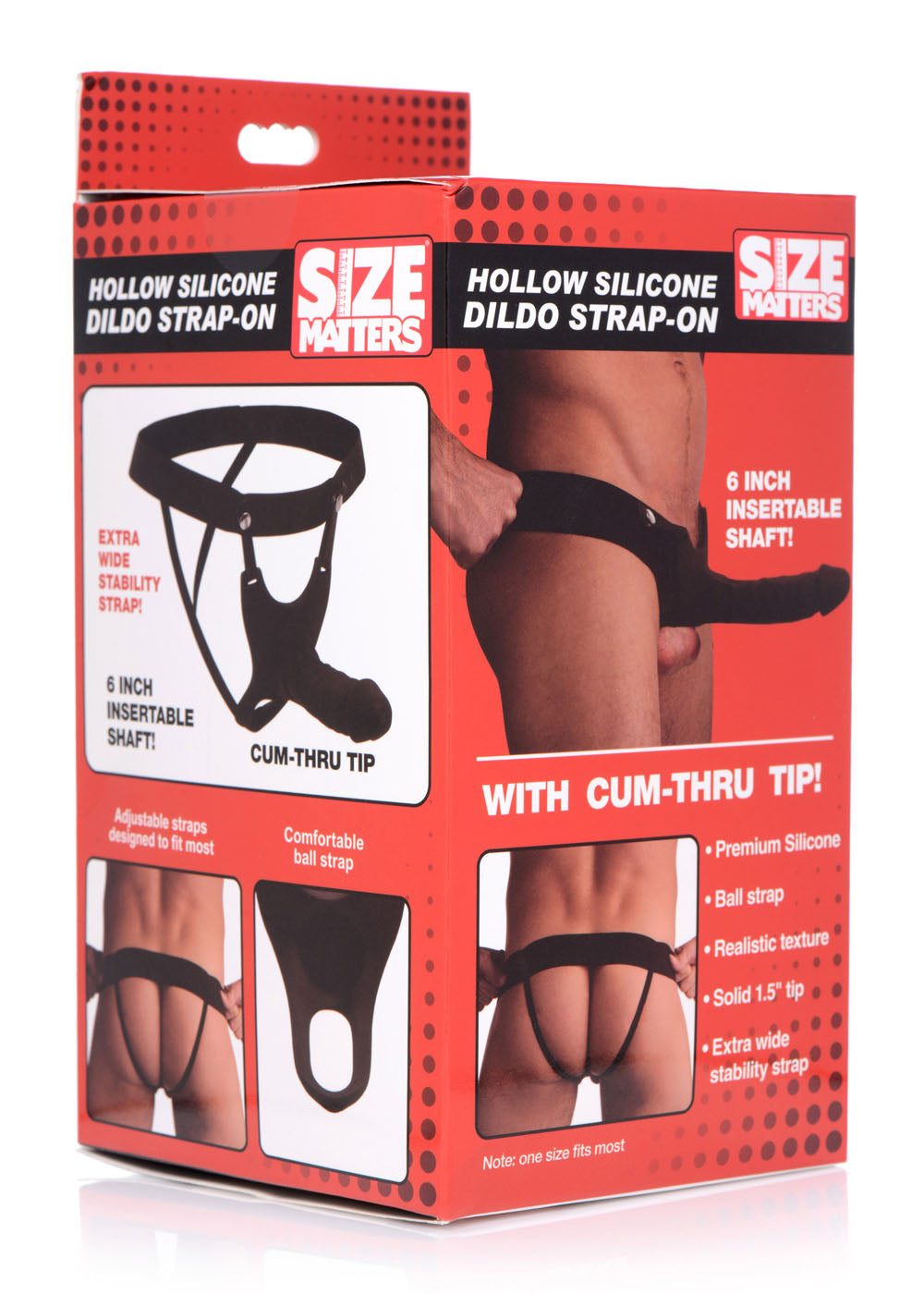 Hollow Silicone Dildo Strap-on - Black | 848518036384 | Available at EroticWarehouse.com