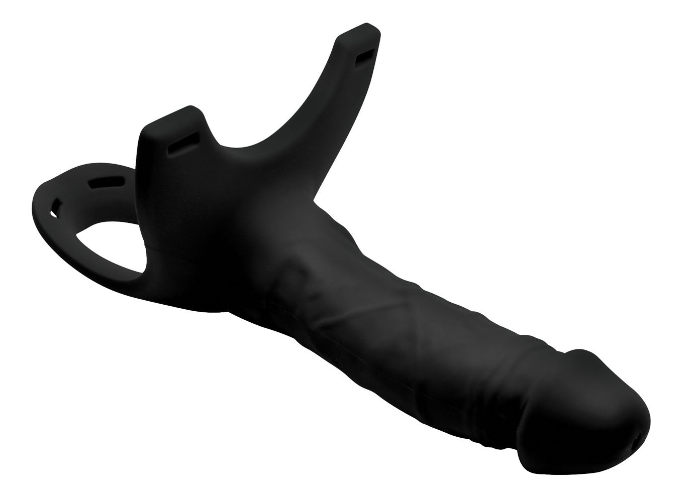 Hollow Silicone Dildo Strap-on - Black | 848518036384 | Available at EroticWarehouse.com